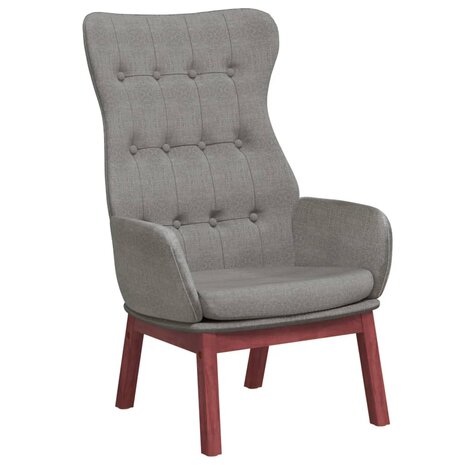 Relaxstoel stof lichtgrijs 2