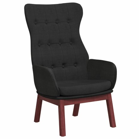 Relaxstoel stof zwart 2