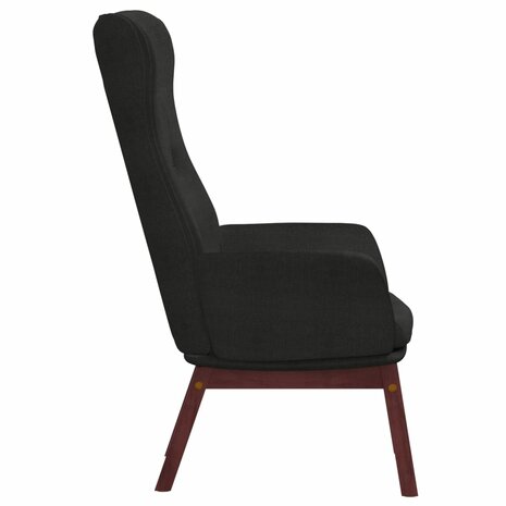 Relaxstoel stof zwart 4