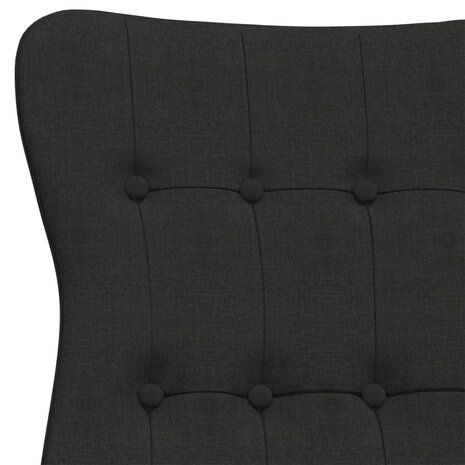 Relaxstoel stof zwart 6
