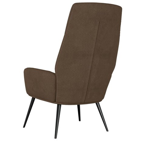 Relaxstoel kunstsuède bruin 5