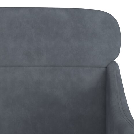 Fauteuil 63x76x80 cm fluweel donkergrijs 6