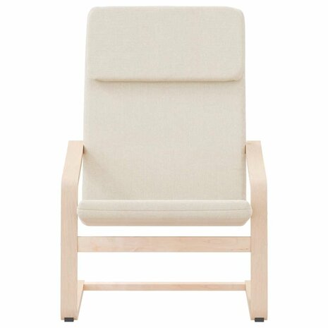 Relaxstoel crèmekleurig stof 6