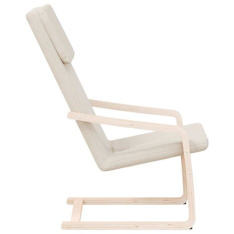 Relaxstoel crèmekleurig stof 7