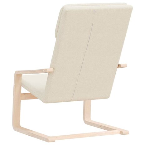 Relaxstoel crèmekleurig stof 8