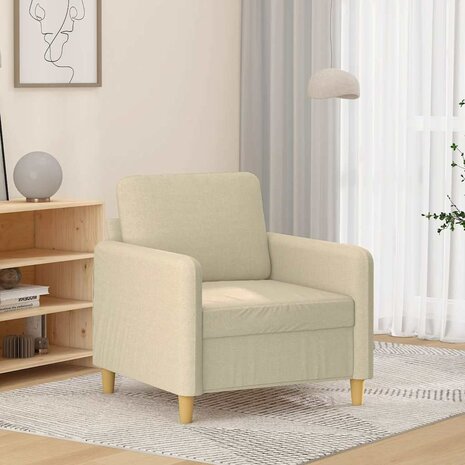 Fauteuil 60 cm stof cr&egrave;mekleurig 1