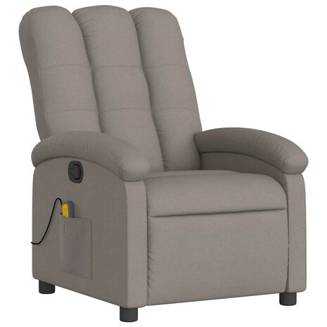 Massagestoel verstelbaar stof taupe 3