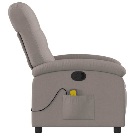 Massagestoel verstelbaar stof taupe 5