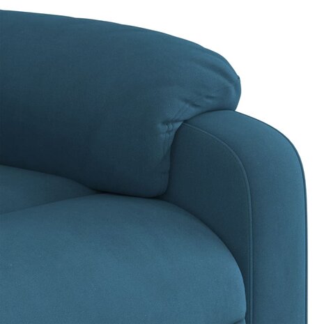 Massagestoel verstelbaar fluweel blauw 9