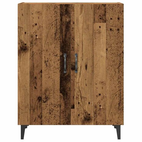 Dressoir met wandkast bewerkt hout oud houtkleurig 6