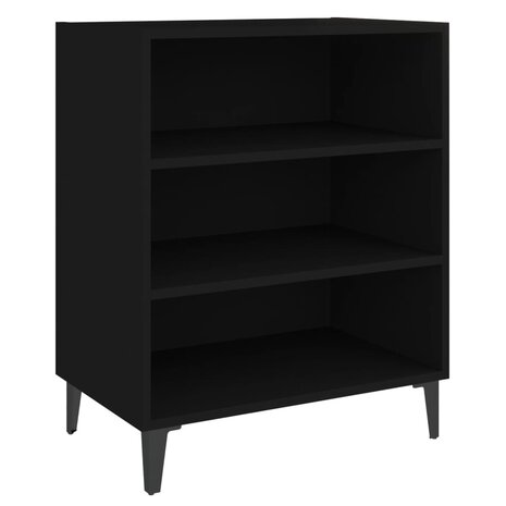 Dressoir 57x35x70 cm bewerkt hout zwart 2