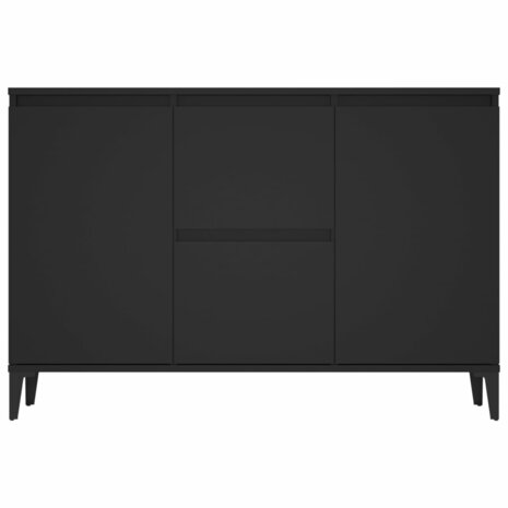 Dressoir 104x35x70 cm bewerkt hout zwart 5