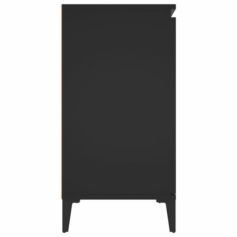 Dressoir 104x35x70 cm bewerkt hout zwart 6