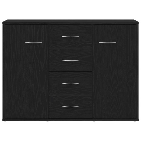 Dressoir 88x30x64 cm bewerkt hout zwart eikenkleurig 6
