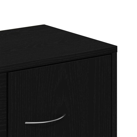 Dressoir 88x30x64 cm bewerkt hout zwart eikenkleurig 9