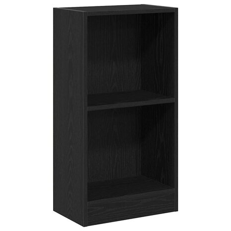 Boekenkast 40x24x76 cm spaanplaat zwart eikenkleurig 2