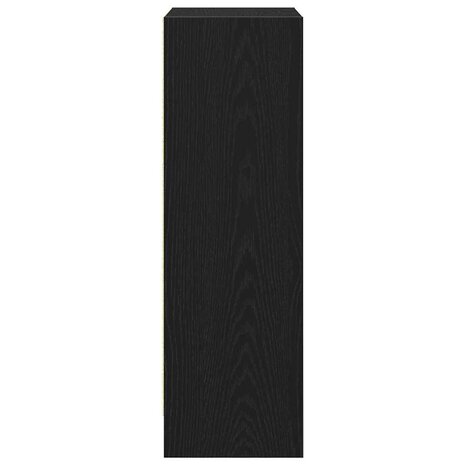 Boekenkast 40x24x76 cm spaanplaat zwart eikenkleurig 6