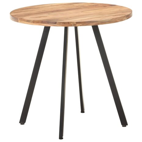 Eettafel 80 cm massief acaciahout 5