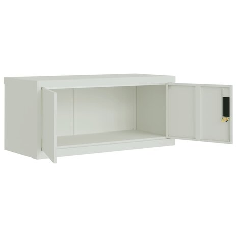 Archiefkast 90x40x220 cm staal lichtgrijs 5
