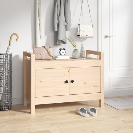 Halbankje 80x40x60 cm massief grenenhout 1