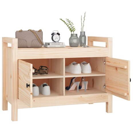 Halbankje 80x40x60 cm massief grenenhout 7
