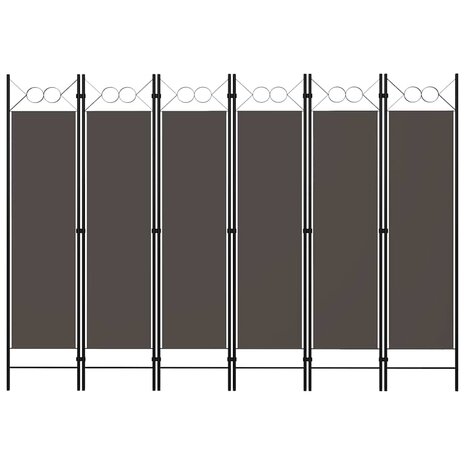 Kamerscherm met 6 panelen 240x180 cm antraciet 1