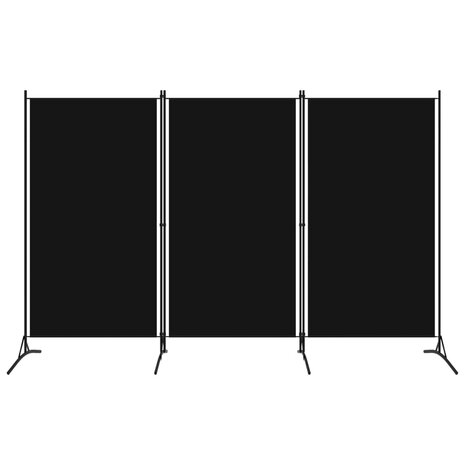 Kamerscherm met 3 panelen 260x180 cm zwart  1