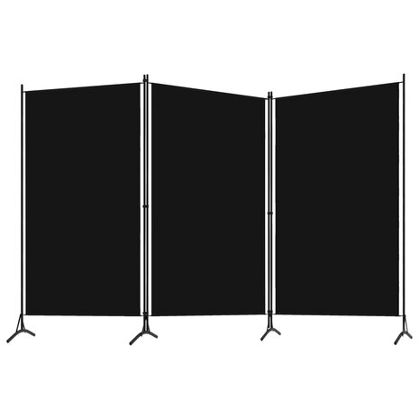 Kamerscherm met 3 panelen 260x180 cm zwart  2