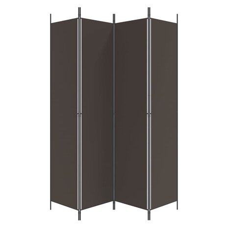  Kamerscherm met 4 panelen 200x220 cm stof bruin 5