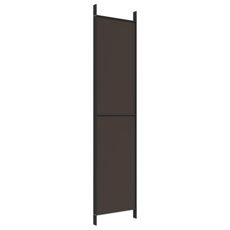  Kamerscherm met 4 panelen 200x220 cm stof bruin 6
