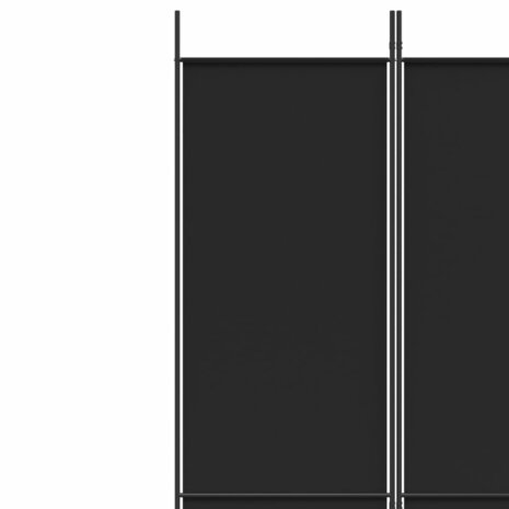 Kamerscherm met 5 panelen 250x220 cm stof zwart 7