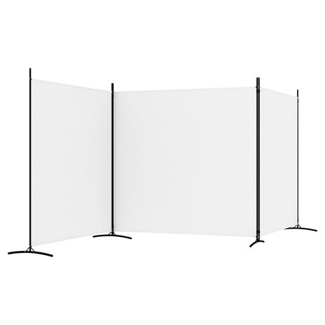  Kamerscherm met 3 panelen 525x180 cm stof wit 5