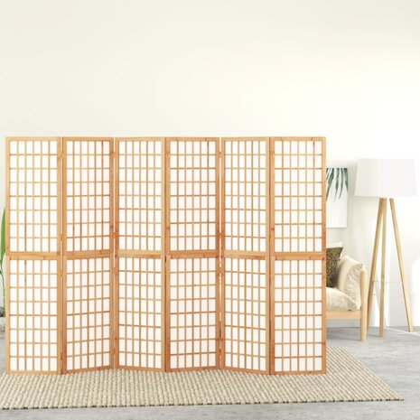 Kamerscherm inklapbaar 6 panelen Japanse stijl 240x170 cm 1