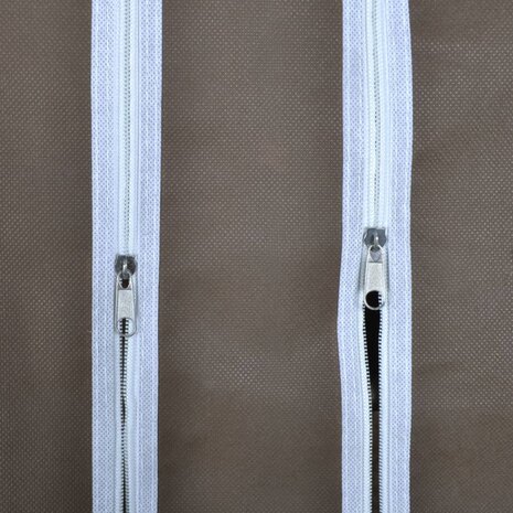 Kledingkast met vakken en stangen 45x150x176 cm stof bruin   6