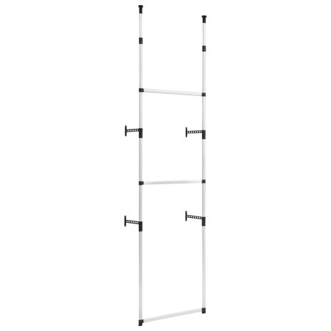 Kledingkastsysteem met stangen telescopisch aluminium 2