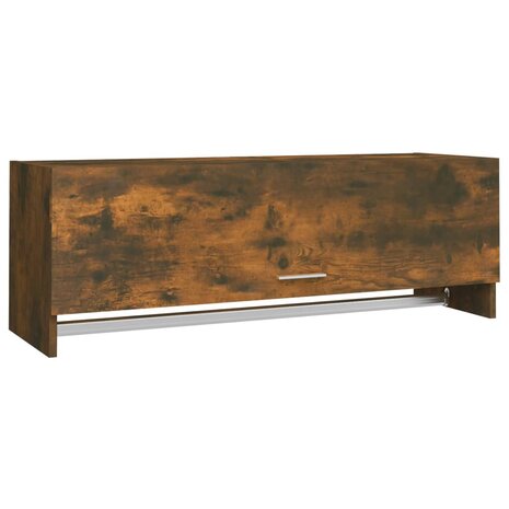 Kledingkast 100x32,5x35 cm bewerkt hout gerookt eikenkleurig 2