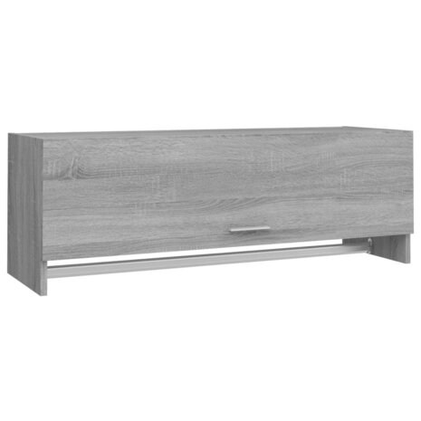 Kledingkast 100x32,5x35 cm bewerkt hout grijs sonoma eikenkleur 2