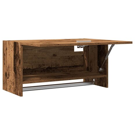 Kledingkast 70x32,5x35 cm bewerkt hout oud houtkleurig 9