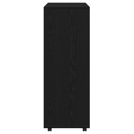 Kledingkast 80x40x110 cm bewerkt hout zwart eikenkleur 6