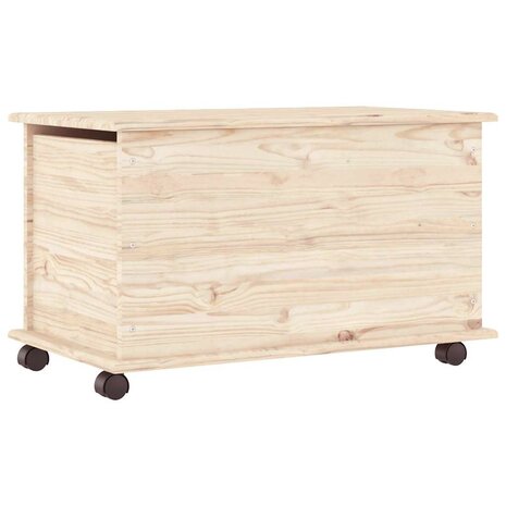 Opbergkist met wielen ALTA 73x39,5x43 cm massief grenenhout 7