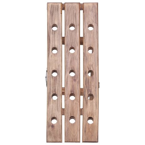 Wijnrek voor 15 flessen 26x50x70 cm massief mahoniehout 2