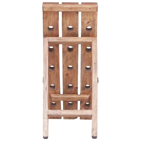 Wijnrek voor 15 flessen 26x50x70 cm massief mahoniehout 4