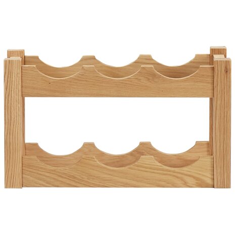 Wijnrek voor 6 flessen 37x21x21 cm massief eikenhout 2