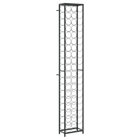 Wijnrek voor 57 flessen 34x18x200 cm smeedijzer zwart 2