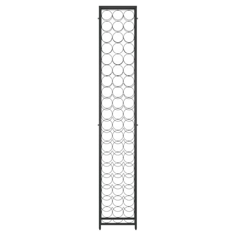 Wijnrek voor 57 flessen 34x18x200 cm smeedijzer zwart 3