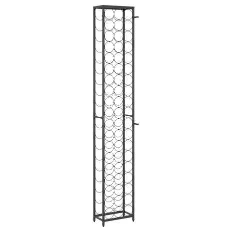 Wijnrek voor 57 flessen 34x18x200 cm smeedijzer zwart 5