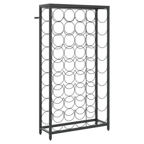 Wijnrek voor 45 flessen 54x18x100 cm smeedijzer zwart 2
