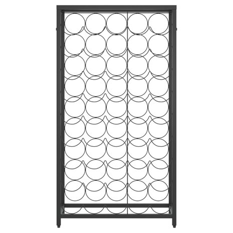 Wijnrek voor 45 flessen 54x18x100 cm smeedijzer zwart 3