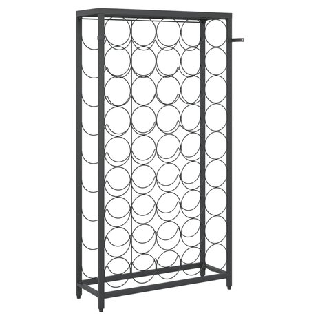Wijnrek voor 45 flessen 54x18x100 cm smeedijzer zwart 5