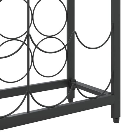 Wijnrek voor 45 flessen 54x18x100 cm smeedijzer zwart 6